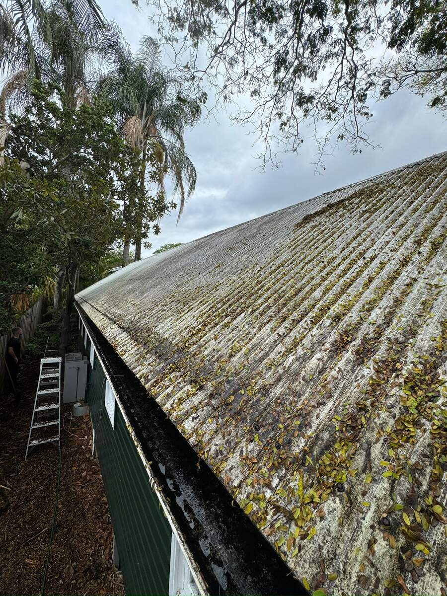 Clean, empty gutter after Home Boost service