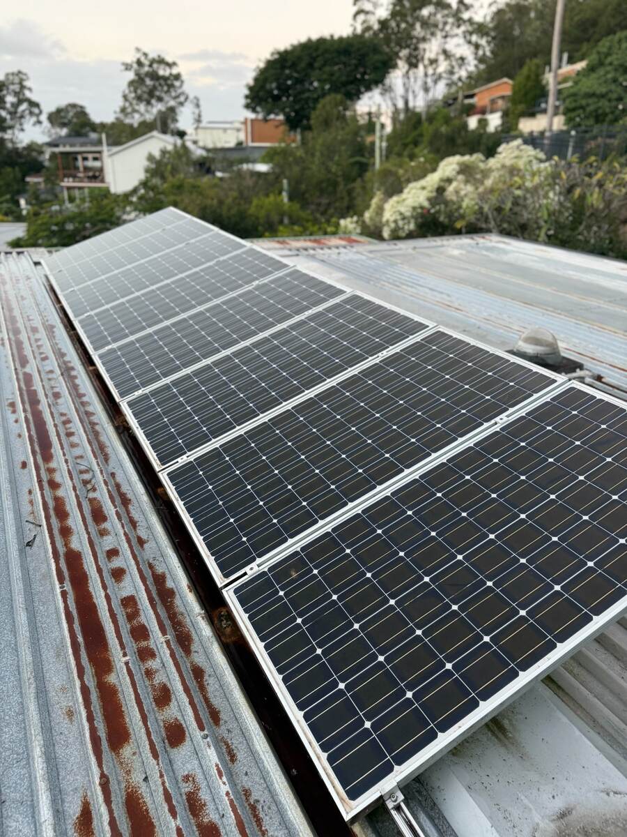 Clean solar panels after Home Boost service